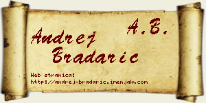 Andrej Bradarić vizit kartica